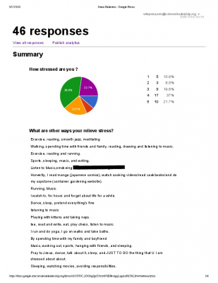 Stress Relievers - Google Forms