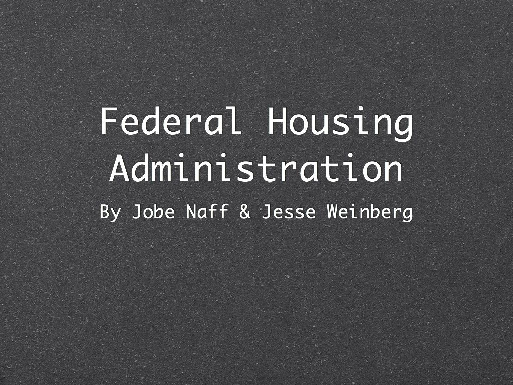 Federal Housing Admin.001
