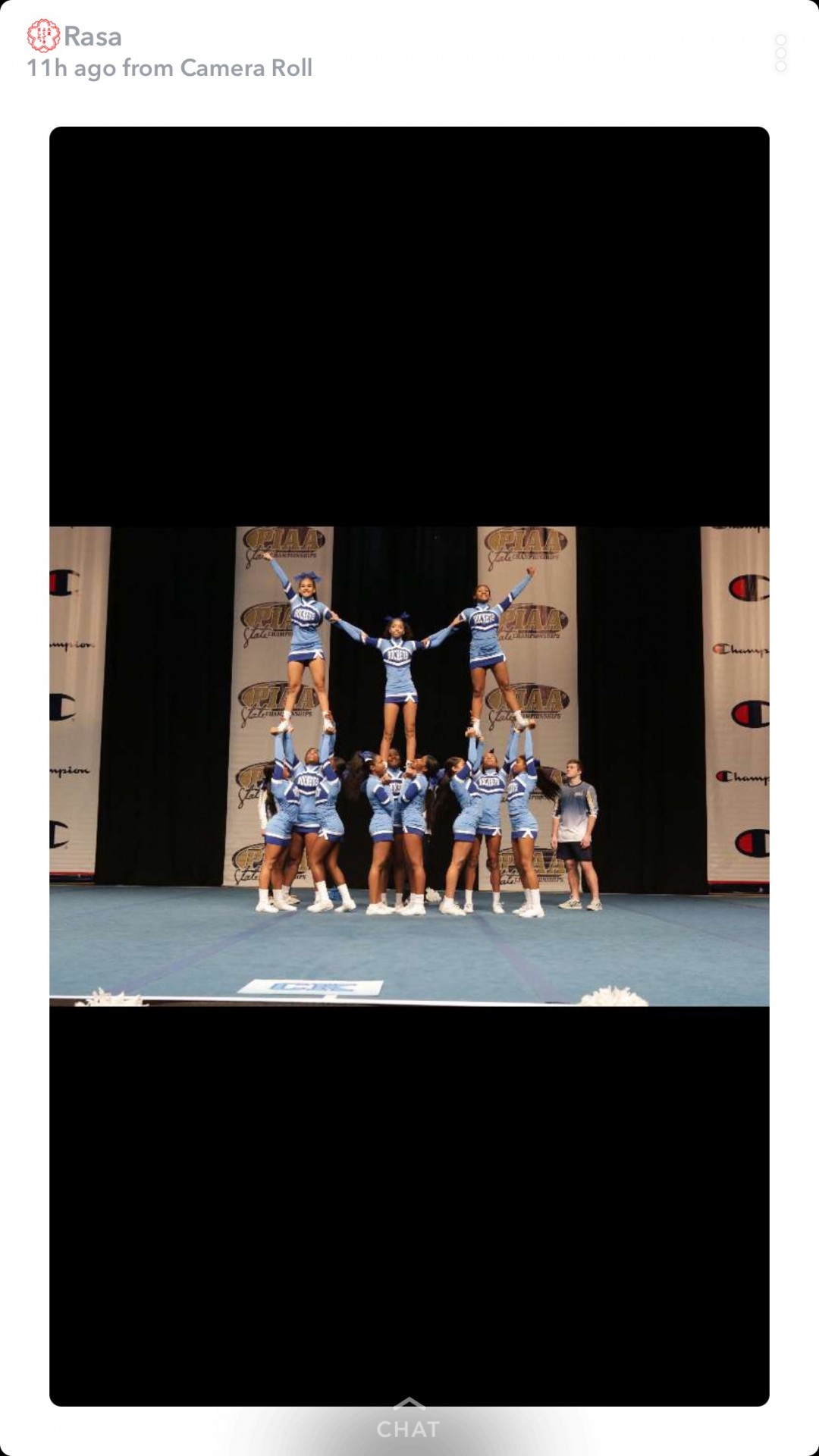 This was our cheerleading competition for States in Hershey, Pennsylvania.
