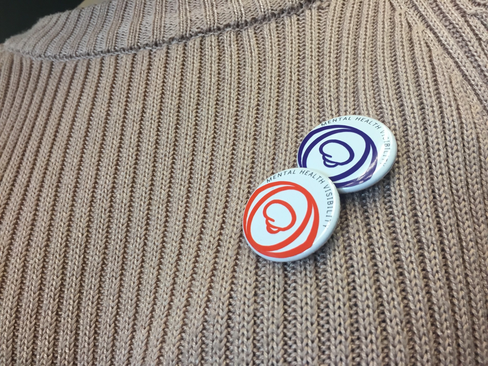 Pins for Anxiety Disorders (orange) and Obsessive-Compulsive and Related Disorders (purple)