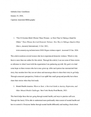 Capstone Annotated Bibliography-Gabriela Zeno Castellanos