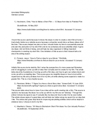 Annotated Bibliography (1)