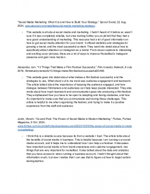 Mira Khurana - Rocketfest Marketing Annotated Bibliography