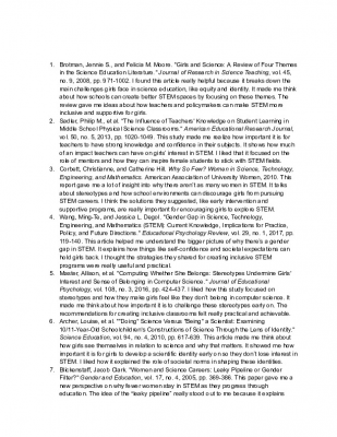 Annotated Bibliography