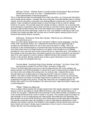 Capstone Week - Annotated Bibliography