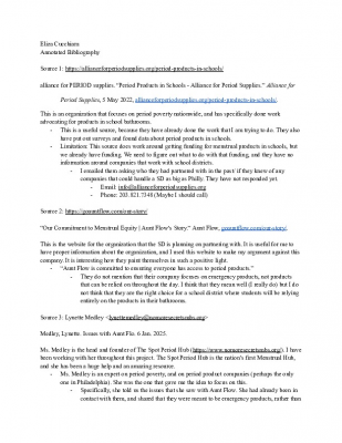 Annotated bibliography (1)