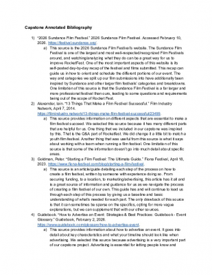 RocketFest Annotated Bibliography