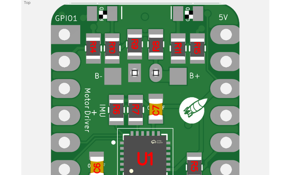 Components on the circuit board on JLCPCB (to be ordered)