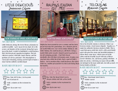 Flavors of Philly Pamphlet