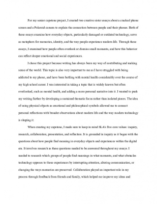 Capstone Process Paper - Brooke Johnson